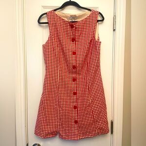 RIHOAS button up gingham dress, size large NWT